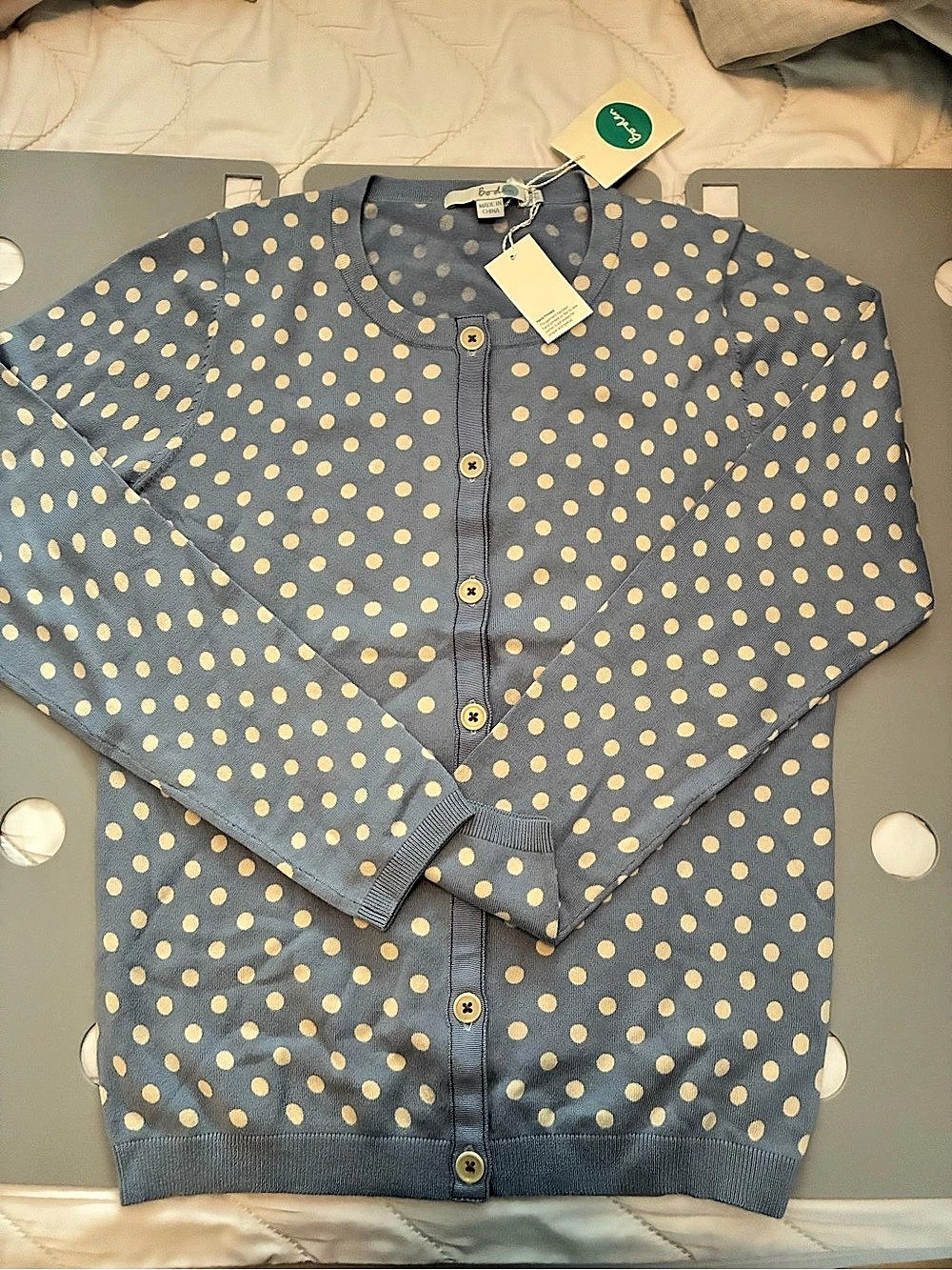 Boden Polka-dot Cardigan Sweater NWT
